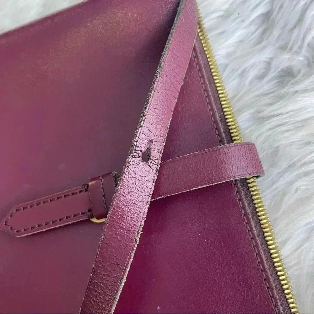 J. Crew Burgundy Leather Crossbody Purse